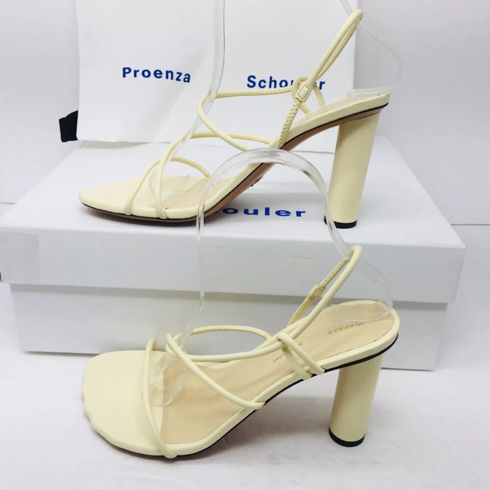 Proenza Schouler Women’s Nappa Jose’ Matt Light Pastel Yellow Sculpt Sandal